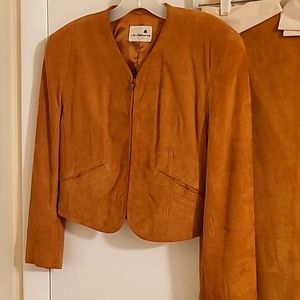 Designer Leather(suede) 2 piece outfit